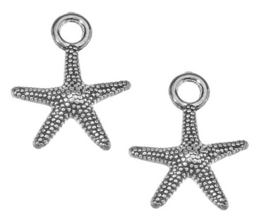 s14 ZAWIESZKI CHARMS ROZGWIAZDY 6szt ZAWIESZKA WISIOREK ROZGWIAZDA METALOWE