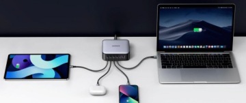 Сетевое зарядное устройство UGREEN USB-C, 200 Вт, 4x USB-C, 2x USB-A для ноутбука iPhone