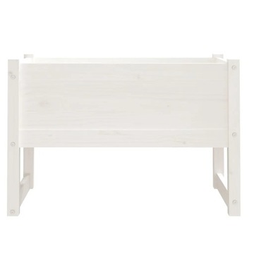 vidaXL Цветочный горшок, белый, 78x40x52 см, массив сосны