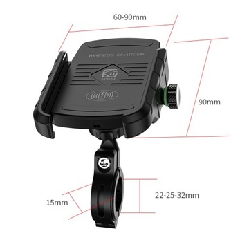 ДЕРЖАТЕЛЬ ДЛЯ ТЕЛЕФОНА НА МОТОЦИКЛЕ QI ЗАРЯДНОЕ УСТРОЙСТВО 12/24 В