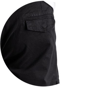 Krótkie spodenki BOJÓWKI czarne spodnie ISAN r.46