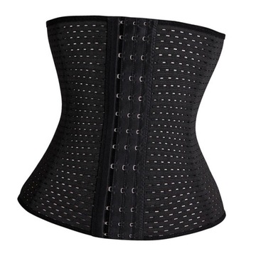 Trenażer talii brzuch Shaper pas ściągający gorset wyszczuplający XL czarny