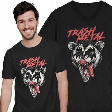 Koszulka Trash Metal Szop Pracz Racoon Muzyka Rock Punk