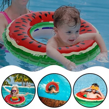 KOŁO DMUCHANE DUŻE MATERAC DO WODY DO PŁYWANIA BASENU ARBUZ KÓŁKO 60cm XL