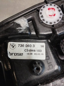 BMW 7 G11 MECHANIZMUS OKNO LEVÝ ZADNÍ 7360403