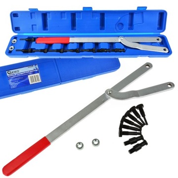 РАЗВОДНОЙ КЛЮЧ GEKO 40-220MM ДЛЯ НАТЯЖНЫХ ШКИВОВ НАБОР ГРМ 11 ЭЛЕМЕНТОВ.