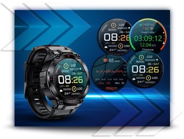 SMARTWATCH MĘSKI GRAVITY GPS 480mAh SPORT +GRAWER