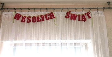 Girlanda Wesołych Świąt Napis Litery Ozdoba Święta