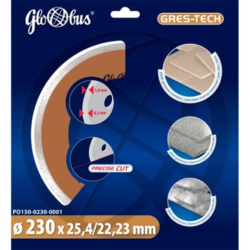 Tarcza piła diamentowa 180x25,4(22,23) GRES-TECH