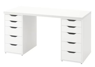 IKEA LAGKAPTEN ALEX biurko z szafkami 140x60 BIAŁY