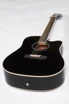 Электронная акустическая гитара Harley Benton D-120CE BK