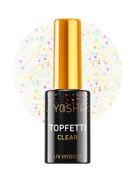 YOSHI Top гибридный блеск для ногтей TOPFETTI CLEAR 10 мл