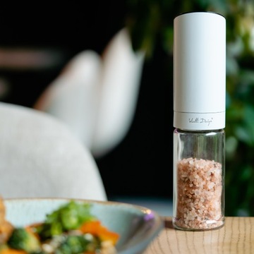 Гравитационная керамическая мельница для соли и перца, электрическая, белая, SOHO Vialli
