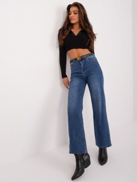 SPODNIE JEANS _M_ GRANATOWY Damskie