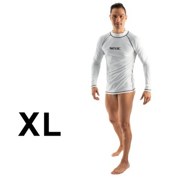 Рашгард мужской УФ-футболка SEAC T-SUN с длинными рукавами, белый, XL
