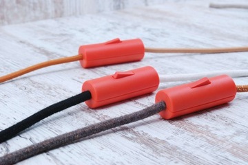 nakablowy przełącznik przelotowy wyłącznik na kabel w oplocie lampa loftowa