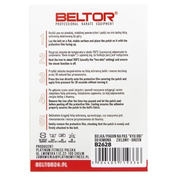 ЛУЧИ ДЛЯ ПОЯСА ОБИ КИМО КАРАТЭ ЗЕЛЕНЫЙ НАБОР ИЗ 2 ШТ.