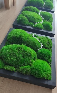 Подушка мох триптих 27х27 см