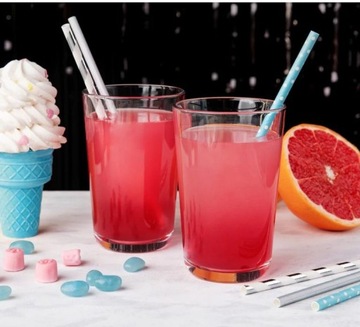 БУМАЖНЫЕ ТРУБОЧКИ, бирюзовые с белыми точками, 10 шт.