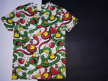 Koszulka męska T-shirt XL węże owoce reserved