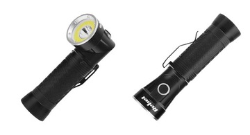 Latarka LED z ruchomą głowicą Rebel 1200 mAh 250m IPX5 aluminium