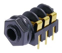 Gniazdo Jack 6,3mm Stereo, NMJ6HFD2 Gold, Neutrik