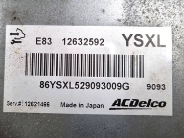 JEDNOTKA / ŘÍZENÍ ECU MOTORU OPEL INSIGNIA (A) 2009 12632592