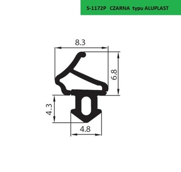 Uszczelka okna S-1172P ALUPLAST Czarna