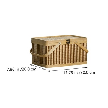 KOSZ BAMBUSOWY KOSZ DO PRZECHOWYWANIA JAJK BAMBUSOWY DEKORACYJNY KOSZ