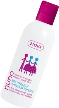 ZIAJA NUNO ŻEL MYJĄCY ANTYBAKTERYJNY 200 ML Zablokowane pory Nadmiar sebum