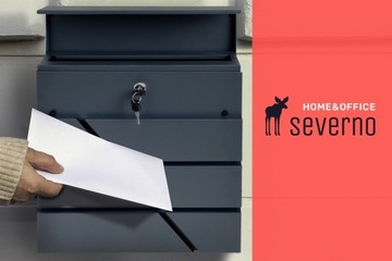 ПОЧТОВЫЙ ЯЩИК для газет и почты, АНТРАЦИТ, для дома СЕВЕРНО
