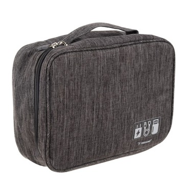 Organizer na Kable Kabli Etui Pojemnik na Ładowarki Torba + Uchwyt Podróżny