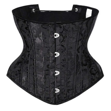 Wyszczuplający pas Gorset czarny wiązany UNDERBUST