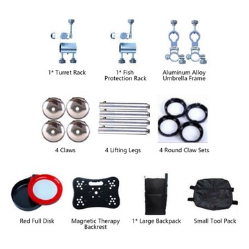 13 Gear Rise Fall 21 cm Krzesło wędkarskie z regulacją i uchwytem na wędkę z oparciem