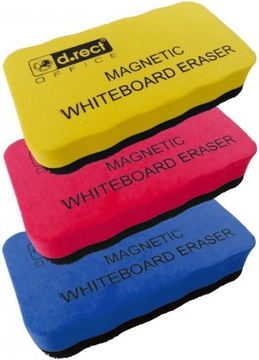 Gąbka magnetyczna 51x106mm mix kolorów 3 sztuki