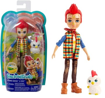 ENCHANTIMALS LALKA Redward Rooster + Cluck GJX39
