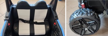 ДЖИП БАГГИ 4х4 АККУМУЛЯТОРНЫЙ АВТОМОБИЛЬ 4-х двигательный ПИЛОТ МЯГКИЕ КОЛЕСА КОЖА ЭВА
