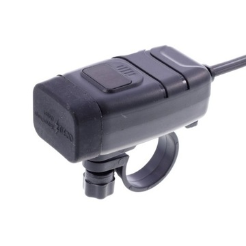 Зарядное устройство для мотоцикла 2x USB 3.4A с вольтметром