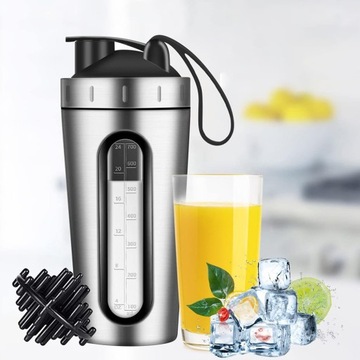 СТАЛЬНАЯ БУТЫЛКА ДЛЯ ПИТЬЯ БЕЛКОВЫХ КОКТЕЙЛЕЙ ШЕЙКЕР