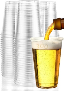 KUBKI PLASTIKOWE DO PIWA KUFLE 300ml 50 sztuk