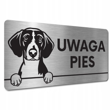 TABLICZKA UWAGA PIES ZŁY GROŹNY PIES - Borador TABLICZKA UWAGA ZŁY PIES