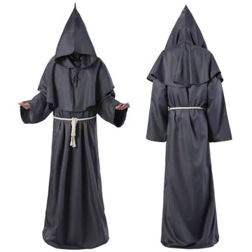 Kapłan Ubrania Z Kapturem Mnich Szata Cosplay