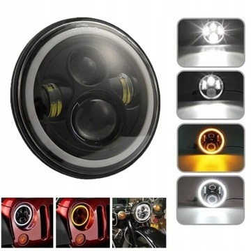 REFLEKTOR LAMPA PRZÓD MOTOCYKLOWA H4 LED 5.75in 1szt