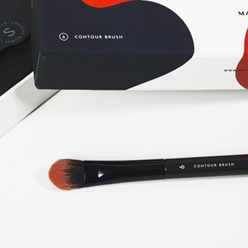 PĘDZEL do konturowania MAKIJAŻU Syntetyczne włosie MIĘKKI ścięty makeup SAY