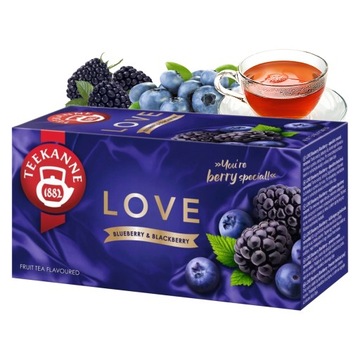TEEKANNE LOVE blueberry&blackberry HERBATA OWOCOWA 20 kopert