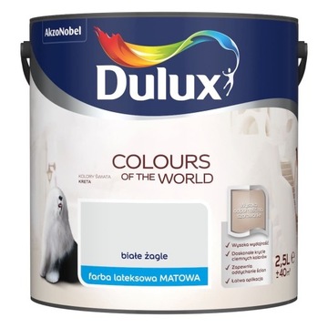 Dulux Kolory Świata Farba Białe Żagle Matowa 2,5L