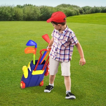 ДЕТСКИЙ МИНИ-ГОЛЬФ НАБОР ДЛЯ ГОЛЬФА С ПЕРЕНОСКОЙ КУБИКОВ И МЯЧИКОВ ДЛЯ ГОЛЬФА