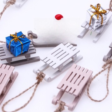 КАНТРИ ДЕКОР РОЖДЕСТВЕНСКИЕ Сани, БЕЛЫЕ 6Х2,5Х1,7СМ ШТ.