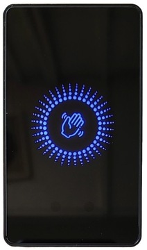 ZEWNĘTRZNY NATYNKOWY PRZYCISK WYJŚCIA OTWARCIA DRZWI FURTKA CZARNY IP68 LED