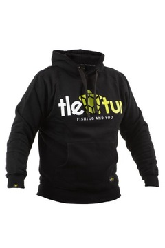 Tletur Bluza Czarna Kangur Logo Klasyk XL